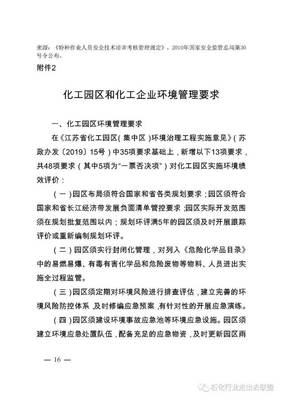 化工行业环保政策文件